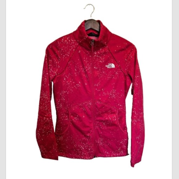 The North Face Women's Full Zip Jacket Galaxy Splatter Dark Pink Size Small - Picture 1 of 16